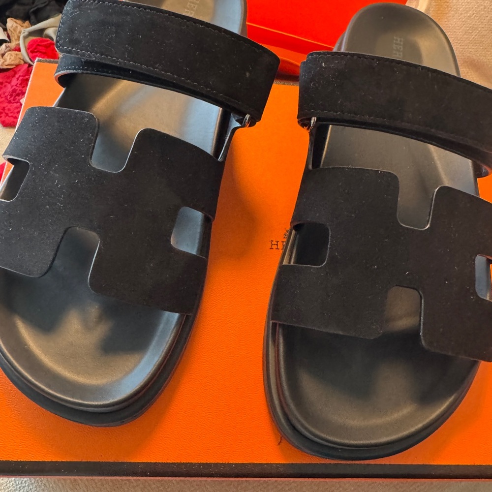 Black Suede chypre- Style Slide Sandals
INSPIRED